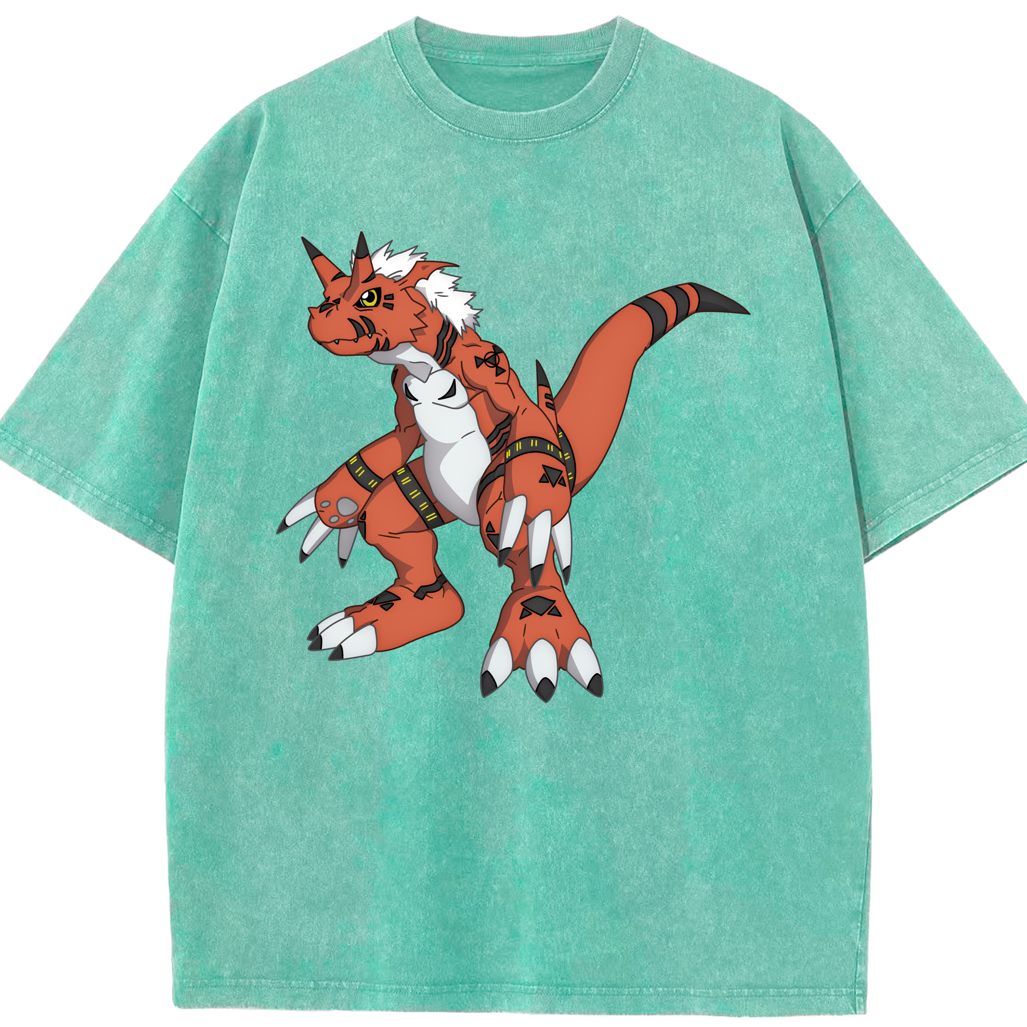 （画像用） Digimon デジタルモンスター/デジモン 綿100% ヴィンテージ風 半袖Tシャツ（フロントプリント）